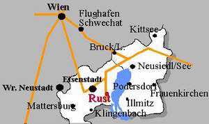 Lageplan Rust am Neusiedlersee